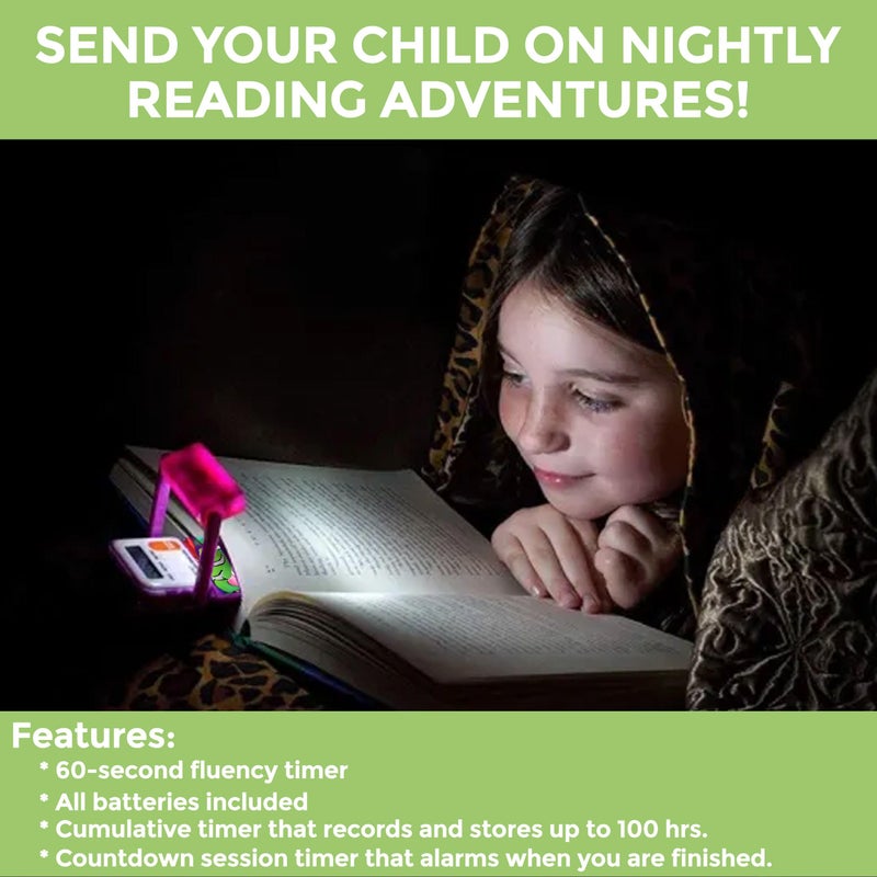 Mark-My-Time Digital Bookmark and LED Light - Timer and Bookmark for Kids with LED Book Light, Cool Bookmarks and Reading Incentives, Christmas Gift & Stocking Stuffer - 3D Flip Clownfish/Butterfly - Image 2